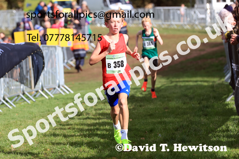 Boys Under-13s 2025 National Cross Country Relays, Berry Hill Park, Mansfield. Photo: David T. Hewitson/Sports for All Pics